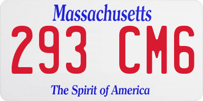 MA license plate 293CM6