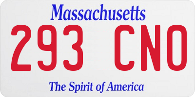 MA license plate 293CN0