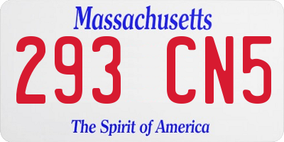 MA license plate 293CN5