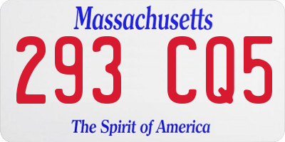 MA license plate 293CQ5