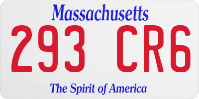 MA license plate 293CR6