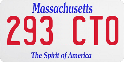 MA license plate 293CT0