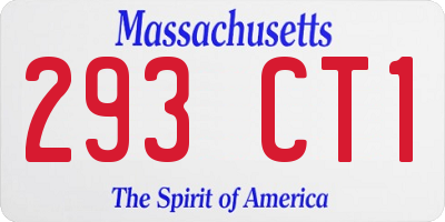MA license plate 293CT1
