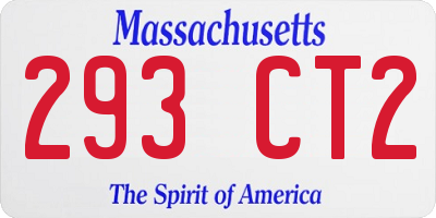 MA license plate 293CT2
