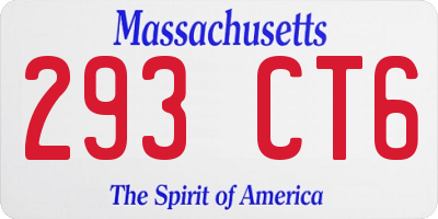 MA license plate 293CT6
