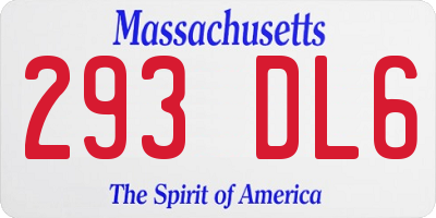 MA license plate 293DL6