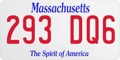 MA license plate 293DQ6