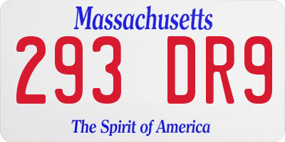 MA license plate 293DR9