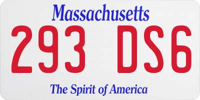 MA license plate 293DS6