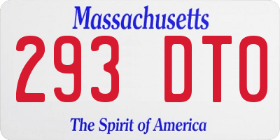 MA license plate 293DT0