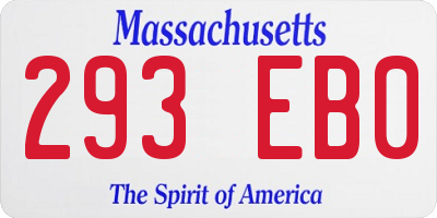 MA license plate 293EB0