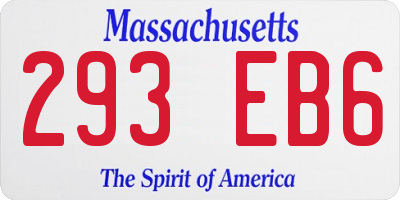 MA license plate 293EB6