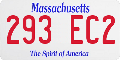 MA license plate 293EC2