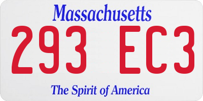 MA license plate 293EC3