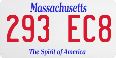 MA license plate 293EC8