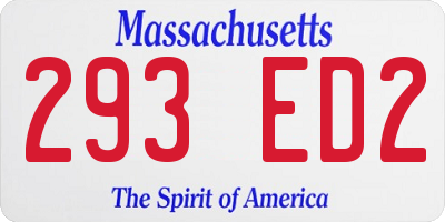 MA license plate 293ED2