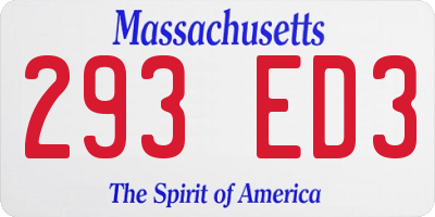 MA license plate 293ED3