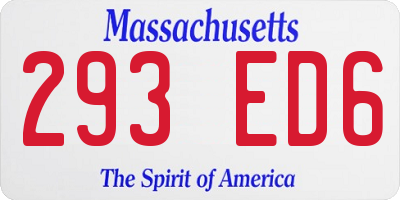 MA license plate 293ED6