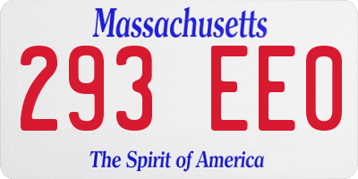 MA license plate 293EE0