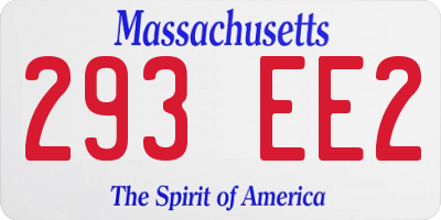 MA license plate 293EE2