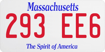 MA license plate 293EE6