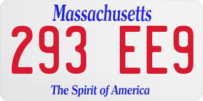 MA license plate 293EE9