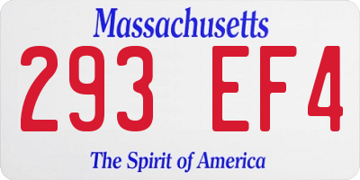 MA license plate 293EF4