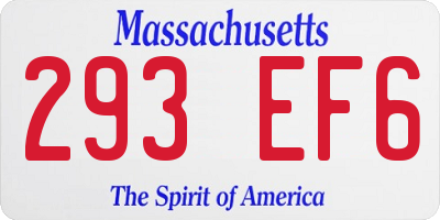 MA license plate 293EF6