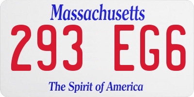 MA license plate 293EG6