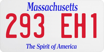 MA license plate 293EH1