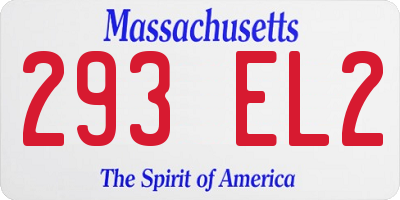 MA license plate 293EL2