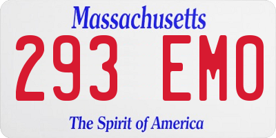 MA license plate 293EM0