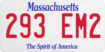 MA license plate 293EM2