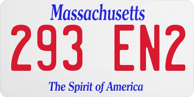 MA license plate 293EN2