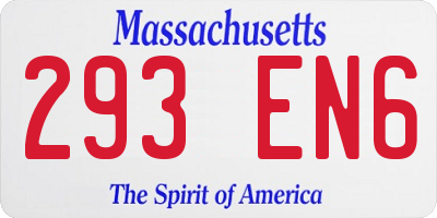MA license plate 293EN6