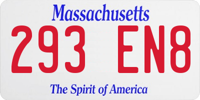 MA license plate 293EN8