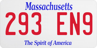 MA license plate 293EN9
