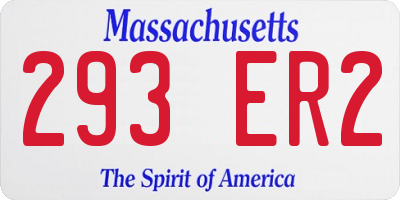 MA license plate 293ER2