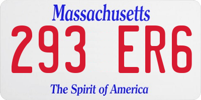 MA license plate 293ER6