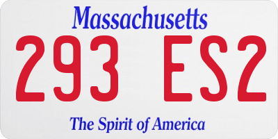 MA license plate 293ES2