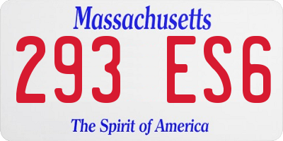 MA license plate 293ES6
