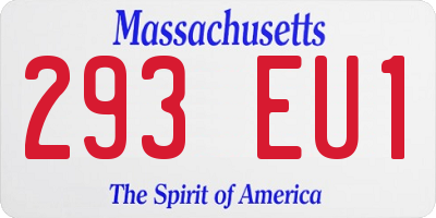 MA license plate 293EU1