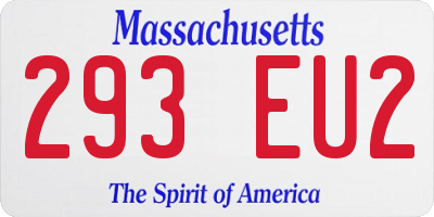 MA license plate 293EU2