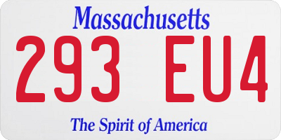 MA license plate 293EU4