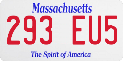 MA license plate 293EU5