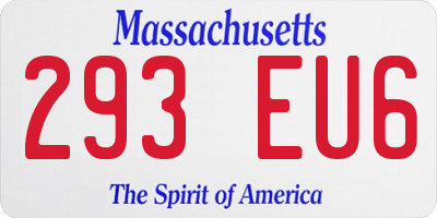 MA license plate 293EU6