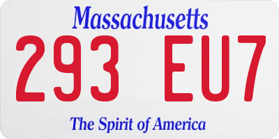 MA license plate 293EU7