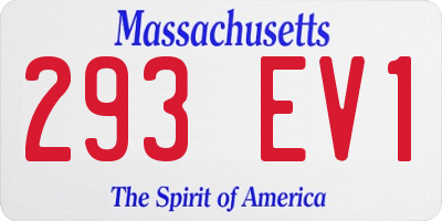 MA license plate 293EV1