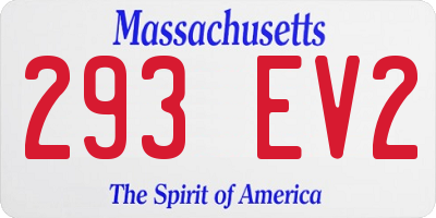 MA license plate 293EV2