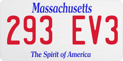 MA license plate 293EV3